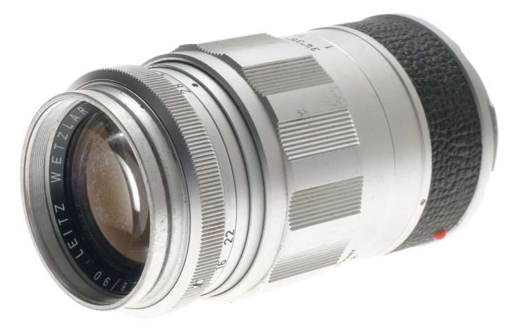 ELMARIT 2.8/90mm CHROME M MOUNT LEICA LENS HOOD UVa FILTER CAPS USED AS IS f=90