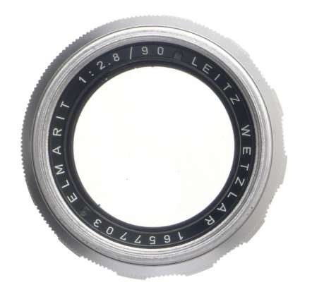 ELMARIT 2.8/90mm CHROME M MOUNT LEICA LENS HOOD UVa FILTER CAPS USED AS IS f=90