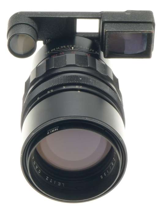 USED LEICA CAMERA LENS ELMARIT-M 1:2.8/135mm EYES f=135mm BLACK LENS FITS M9-P