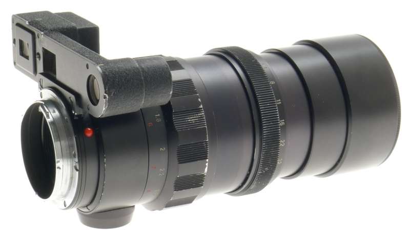 USED LEICA CAMERA LENS ELMARIT-M 1:2.8/135mm EYES f=135mm BLACK LENS FITS M9-P