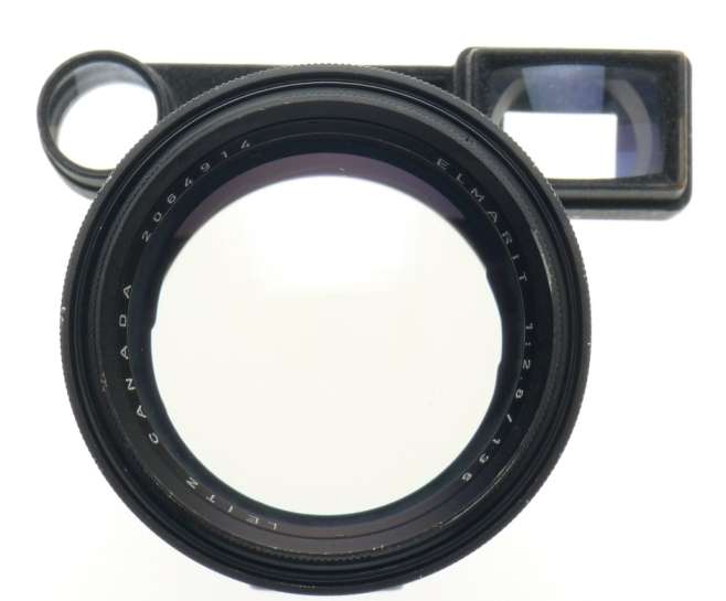 USED LEICA CAMERA LENS ELMARIT-M 1:2.8/135mm EYES f=135mm BLACK LENS FITS M9-P