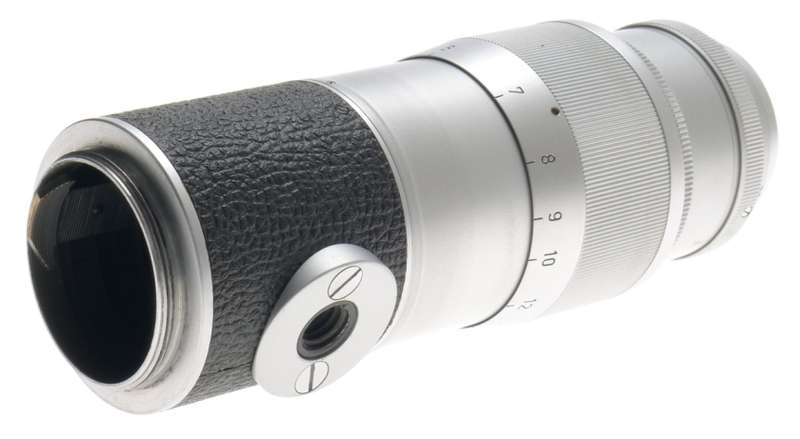 ORIGINAL CASE LEICA M39 MOUNT HEKTOR 1:4.5/135mm CHROME SILVER LENS VERY CLEAN