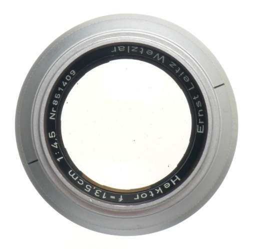 ORIGINAL CASE LEICA M39 MOUNT HEKTOR 1:4.5/135mm CHROME SILVER LENS VERY CLEAN