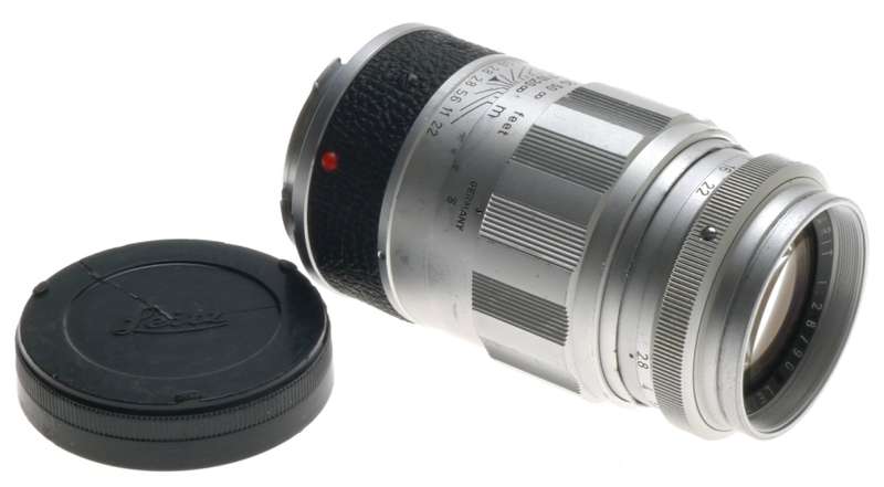 WETZLAR LEICA ELMARIT CHROME ELMARIT 1:2.8/90mm BAYONET M MOUNT CAMERA LENS f=90