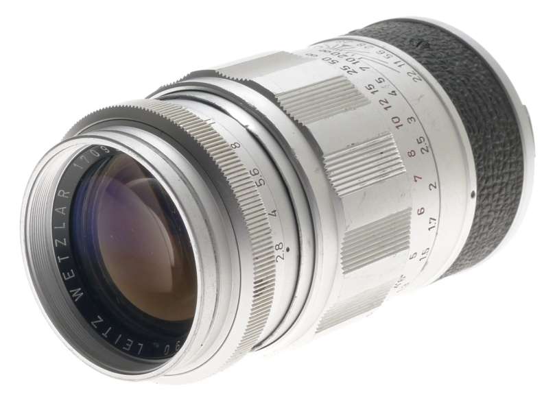 WETZLAR LEICA ELMARIT CHROME ELMARIT 1:2.8/90mm BAYONET M MOUNT CAMERA LENS f=90
