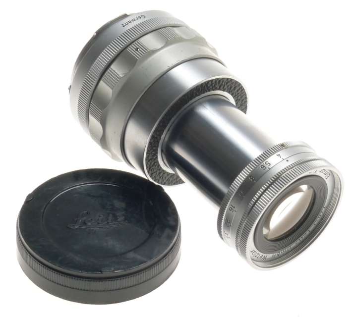ELMAR f=9cm 1:4 COLLAPSIBLE LEICA CHROME M BAYONET MOUNT CAMERA LENS 1:4/90mm