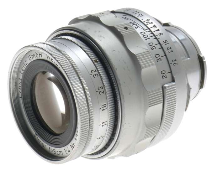 ELMAR f=9cm 1:4 COLLAPSIBLE LEICA CHROME M BAYONET MOUNT CAMERA LENS 1:4/90mm