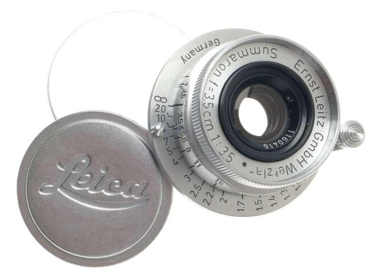 MINT- SUMMARON 1:3.5/35mm CHROME COMPACT 3.5 f=3.5cm NUMBERED LEICA METRIC LENS