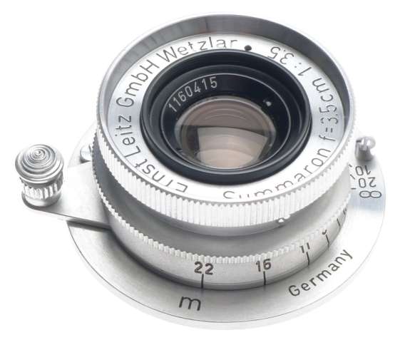 MINT- SUMMARON 1:3.5/35mm CHROME COMPACT 3.5 f=3.5cm NUMBERED LEICA METRIC LENS