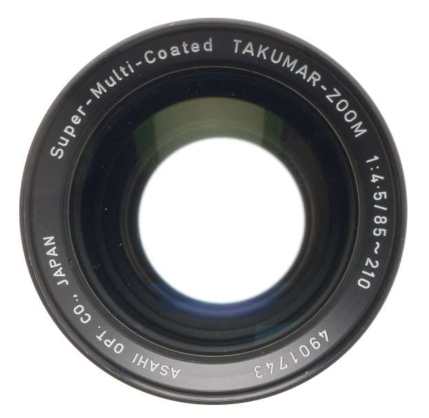 ASAHI PENTAX SUPER-MULTI-COATED TAKUMAR-ZOOM 1:4.5/85-210mm BOX CASE HOOD FILTER
