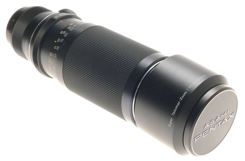 ASAHI PENTAX SUPER-MULTI-COATED TAKUMAR-ZOOM 1:4.5/85-210mm BOX CASE HOOD FILTER