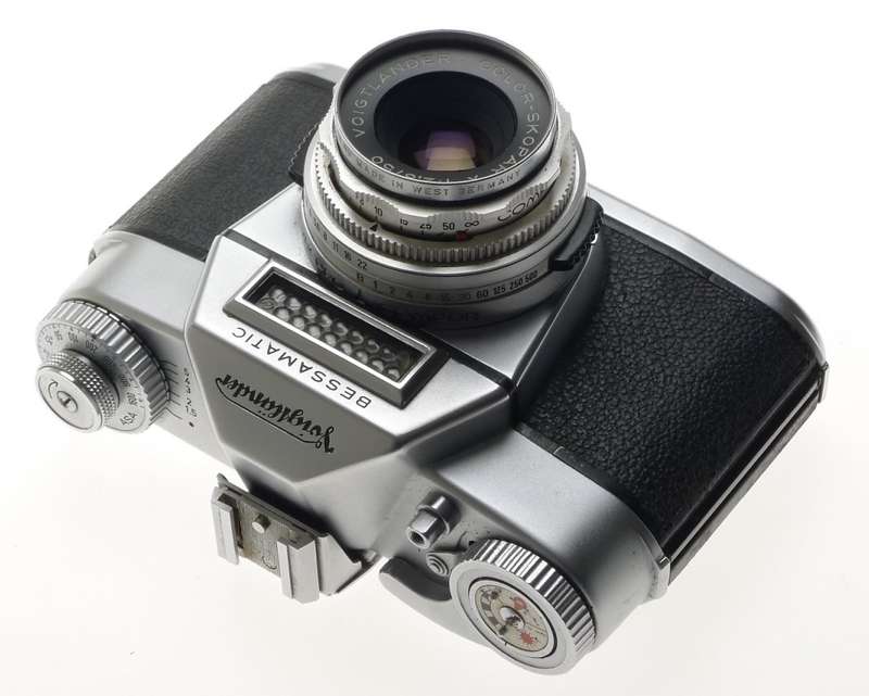 VOIGTLANDER 35mm SLR VINTAGE FILM CAMERA BESSAMATIC COLO-SKOPAR 1:2.8/50mm LENS