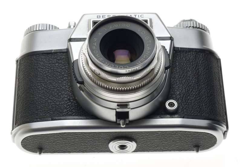 VOIGTLANDER 35mm SLR VINTAGE FILM CAMERA BESSAMATIC COLO-SKOPAR 1:2.8/50mm LENS
