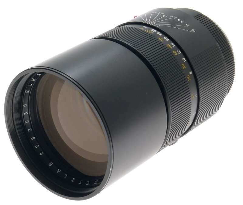 ELMARIT-R 1:2.8/180mm LEICA SLR BLACK CAMERA LENS f=180mm CLOSE UP LENS VIII CAP