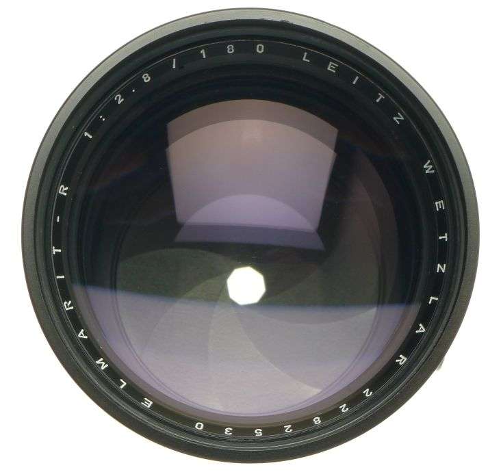 ELMARIT-R 1:2.8/180mm LEICA SLR BLACK CAMERA LENS f=180mm CLOSE UP LENS VIII CAP