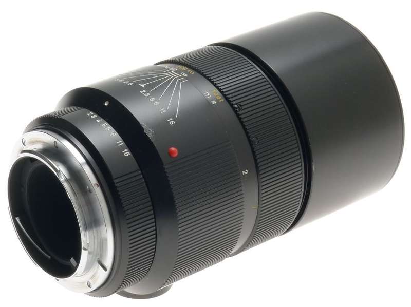 ELMARIT-R 1:2.8/180mm LEICA SLR BLACK CAMERA LENS f=180mm CLOSE UP LENS VIII CAP