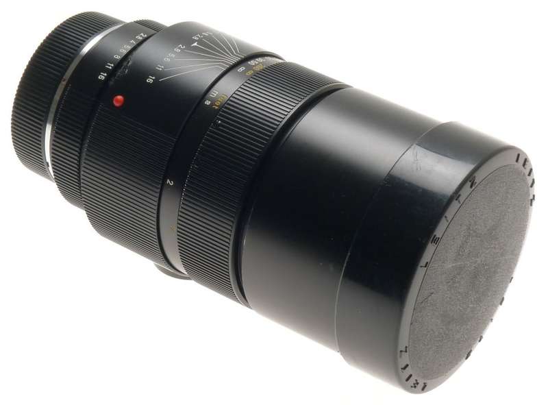 ELMARIT-R 1:2.8/180mm LEICA SLR BLACK CAMERA LENS f=180mm CLOSE UP LENS VIII CAP