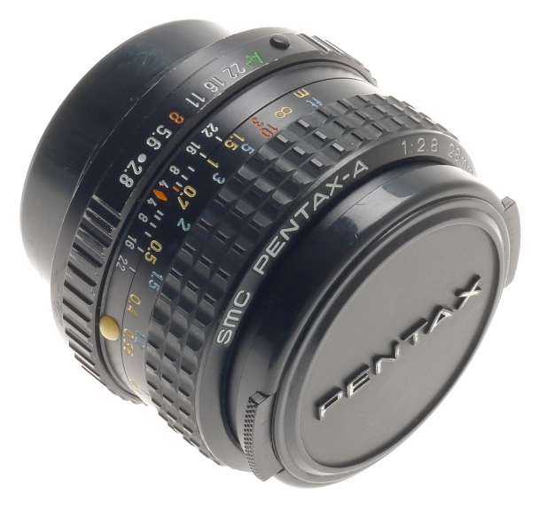 SMC PENTAX-A 1:2.8/28mm MINT PK CAMERA WIDE ANGLE LENS f=28mm CASE CAPS PERFECT
