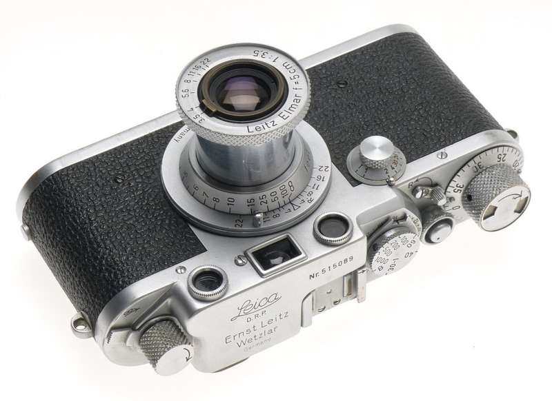 BLACK DIAL LEICA IIIF M39 TLM RANGEFINDER RED SCALE LEITZ ELMAR 1:3.5 f=5cm