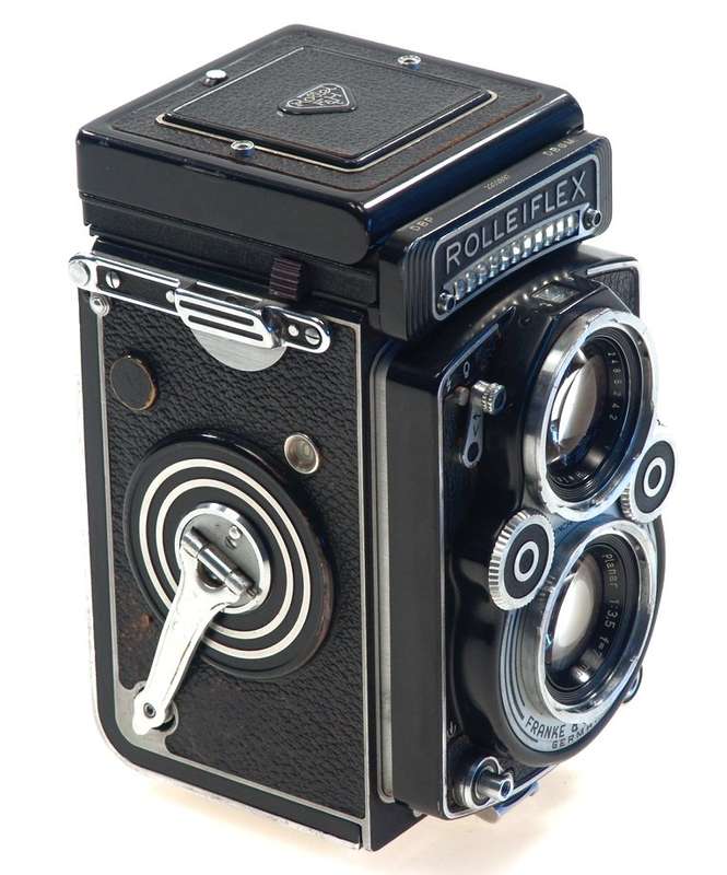 ROLLEIFLEX ZEISS PLANAR 3.5/75mm LENS TLR f=75mm CAMERA METER CASED CLEAN