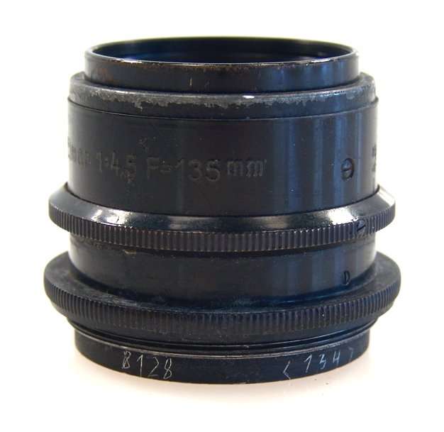 LEICA BLACK PAINT RARE ELMAR 4.5/13.5cm Serial Number 571 PRE WAR f=135mm CASE