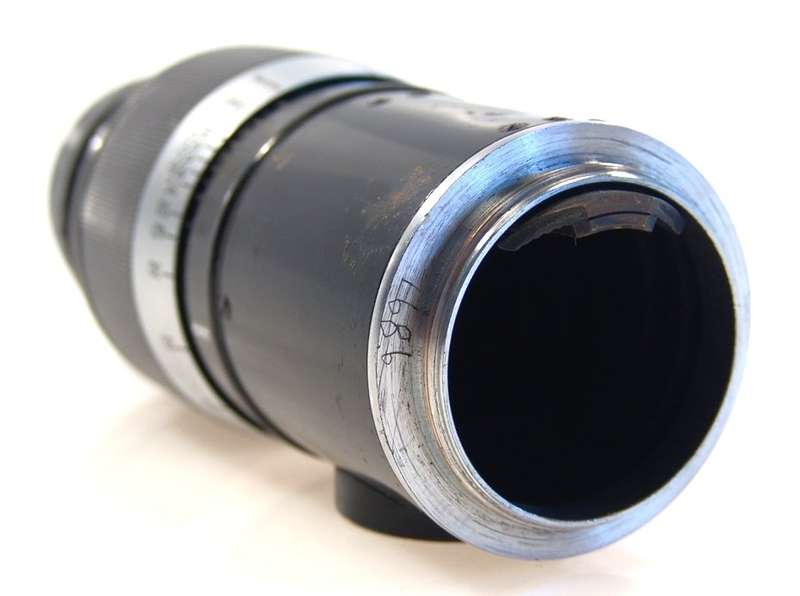 LEICA BLACK PAINT RARE ELMAR 4.5/13.5cm Serial Number 571 PRE WAR f=135mm CASE