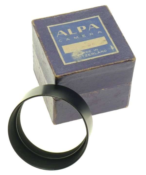 ALPA 35mm FILM RANGEFINDER CAMERA BOXED LENS HOOD FILTER BLACK NO MARKINGS 49mm