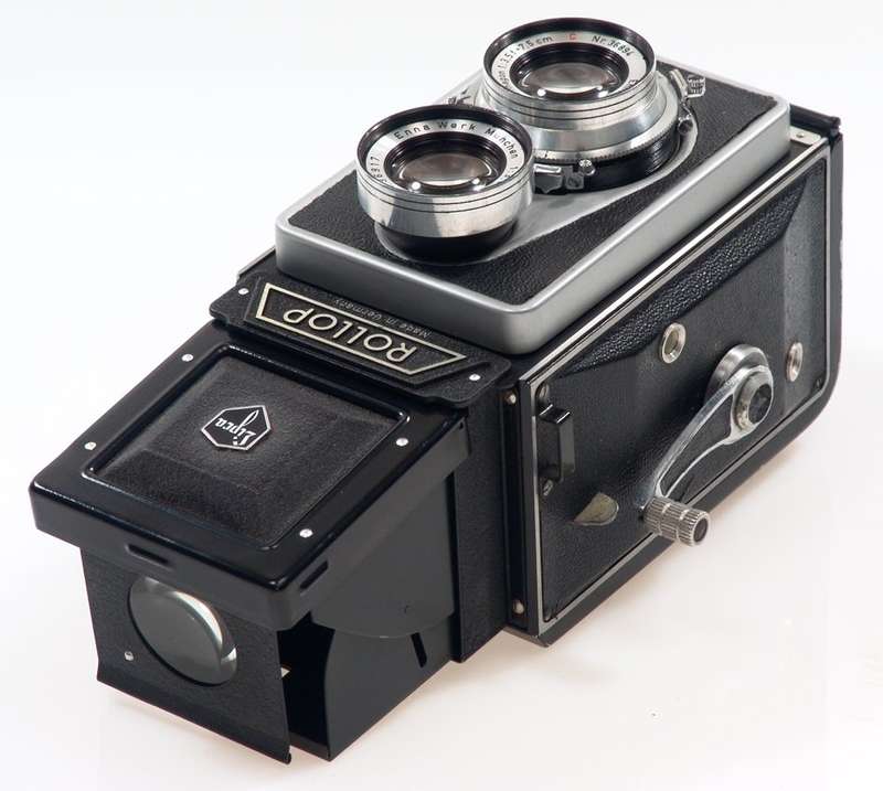ROLLOP TLR CAMERA ENNAGON 1:3.5 f=75mm LENS CASED NR