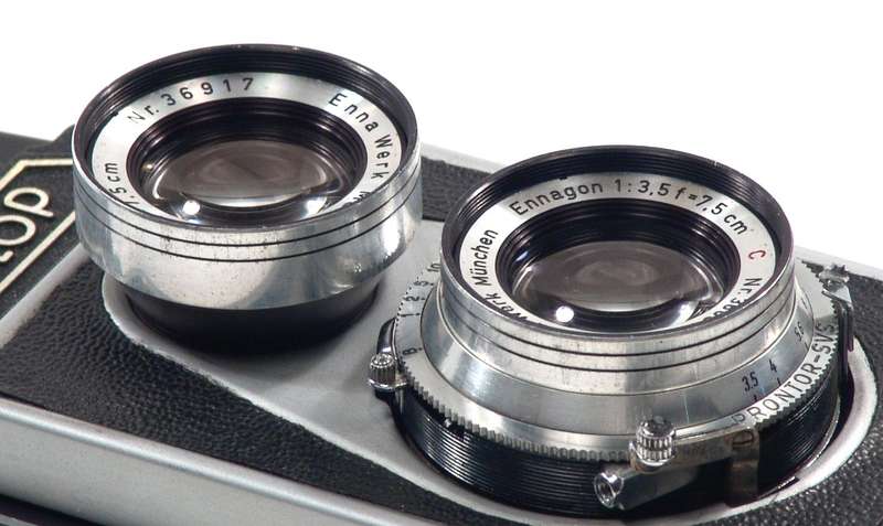 ROLLOP TLR CAMERA ENNAGON 1:3.5 f=75mm LENS CASED NR