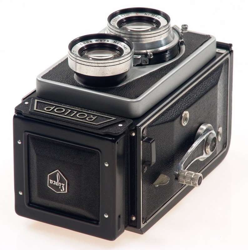 ROLLOP TLR CAMERA ENNAGON 1:3.5 f=75mm LENS CASED NR