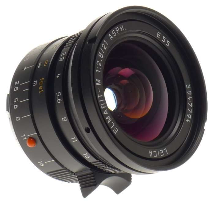 NEW LEICA ELMARIT-M 2.8/21mm ASPH. LENS 11135 WIDE ANGLE 6-Bit BOX CAP HOOD f=21