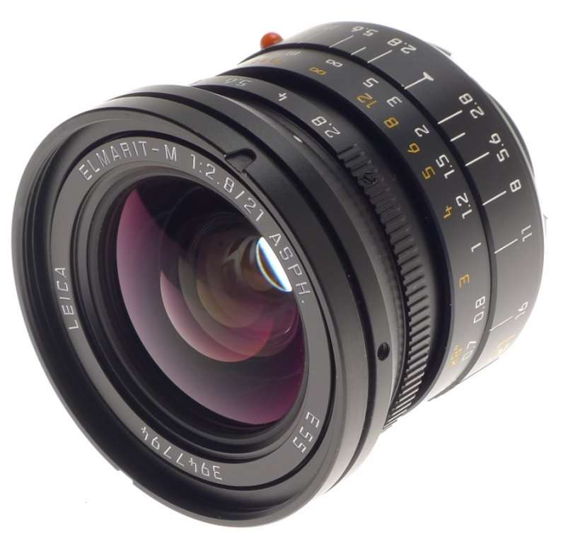 NEW LEICA ELMARIT-M 2.8/21mm ASPH. LENS 11135 WIDE ANGLE 6-Bit BOX CAP HOOD f=21