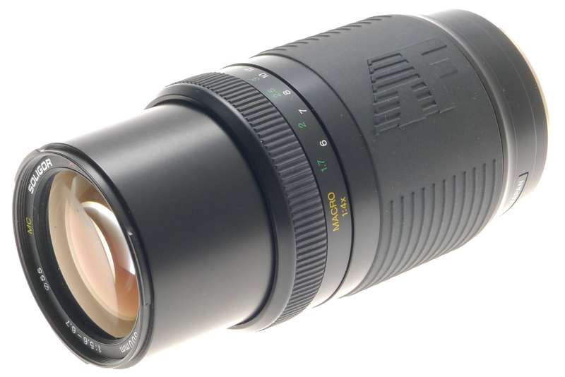 SOLIGOR ZOOM-MACRO 100mm-300mm 1:5.6-6.7 AF MINOLTA MOUNT CAMERA LENS CAPS HOOD