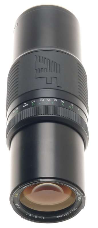 SOLIGOR ZOOM-MACRO 100mm-300mm 1:5.6-6.7 AF MINOLTA MOUNT CAMERA LENS CAPS HOOD