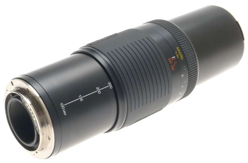 SOLIGOR ZOOM-MACRO 100mm-300mm 1:5.6-6.7 AF MINOLTA MOUNT CAMERA LENS CAPS HOOD