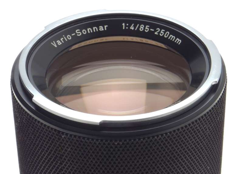 CONTAREX CAMERA LENS ZEISS VARIO-SONNAR ZOOM 4/85-250mm RARE CASE CAPS GRIP HOOD