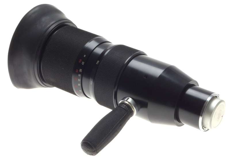 CONTAREX CAMERA LENS ZEISS VARIO-SONNAR ZOOM 4/85-250mm RARE CASE CAPS GRIP HOOD