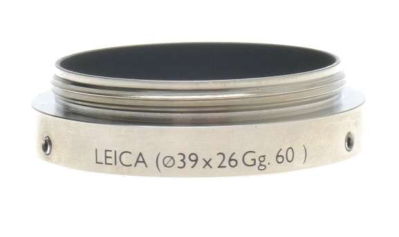 LEICA 39 x 26Gg.60 STAINLESS STEEL SCHNEIDER MAKRO CAMERA LENS ADAPTER 6,5mm BOX