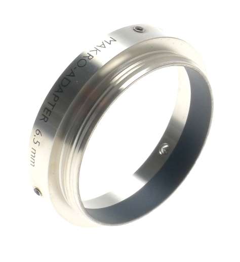 LEICA 39 x 26Gg.60 STAINLESS STEEL SCHNEIDER MAKRO CAMERA LENS ADAPTER 6,5mm BOX