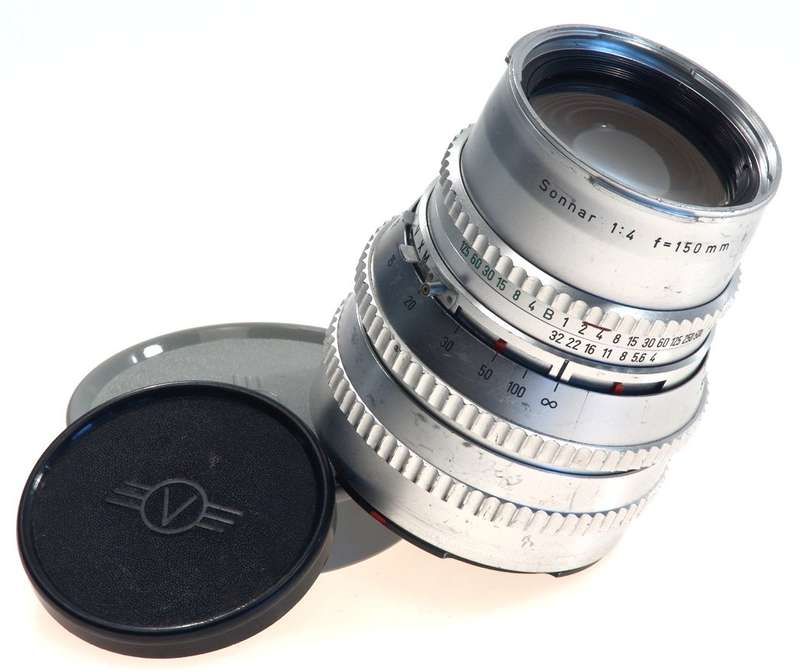 HASSELBLAD ZEISS SONNAR CHROME 1:4 f=150mm FITS 500 C/M CM CAMERA CAPS 4/150mm