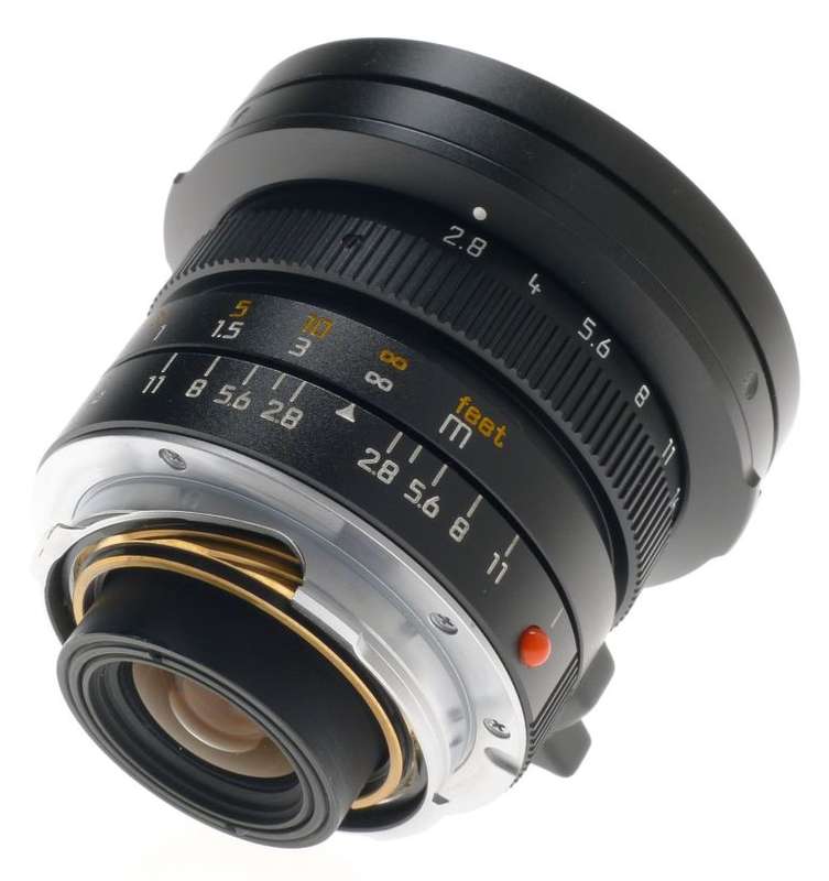 LEICA 11134 ELMARIT 1:2.8/21mm CAMERA LENS f=21mm VIEW FINDER 12543 HOOD BOX KIT