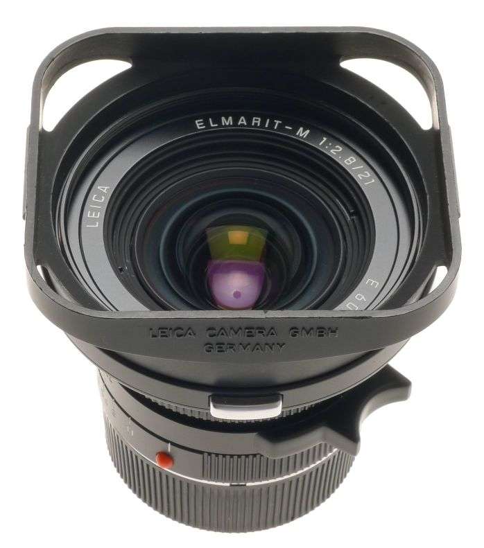 LEICA 11134 ELMARIT 1:2.8/21mm CAMERA LENS f=21mm VIEW FINDER 12543 HOOD BOX KIT