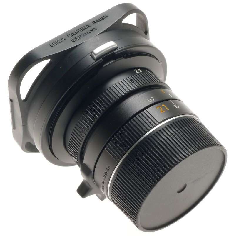 LEICA 11134 ELMARIT 1:2.8/21mm CAMERA LENS f=21mm VIEW FINDER 12543 HOOD BOX KIT