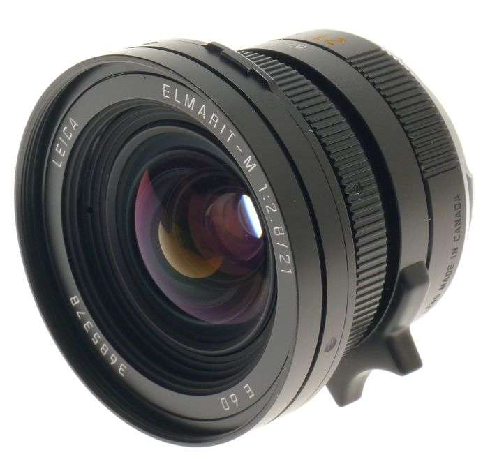 LEICA 11134 ELMARIT 1:2.8/21mm CAMERA LENS f=21mm VIEW FINDER 12543 HOOD BOX KIT