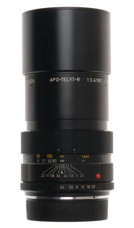 LEICA APO-TELYT-R 1:3.4/180mm SLR 3-CAM CAMERA LENS CANADA RARE f=180 CAPS 11242