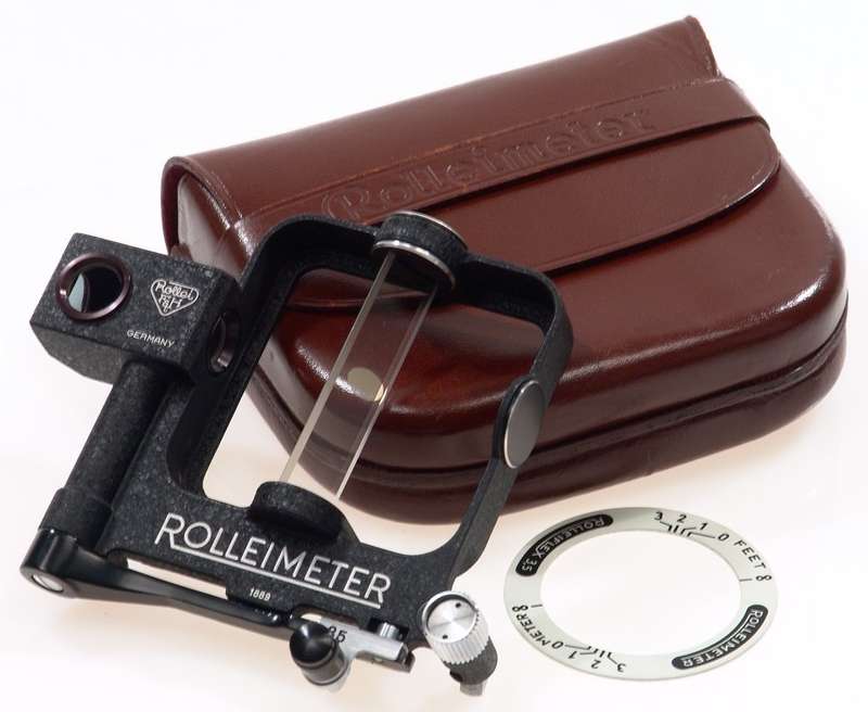 ROLLEIFLEX TLR CAMERA ROLLEIMETER IN LEATHER CASE MINT