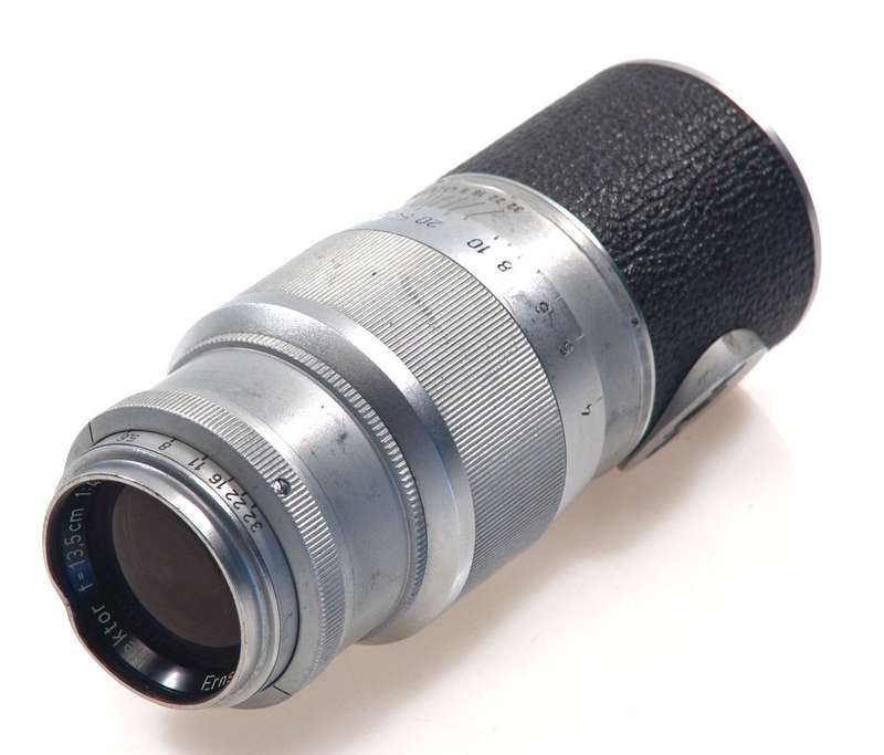 LEICA 135mm f4 HEKTOR LENS M39 SCREW LSM USED f=13.5cm