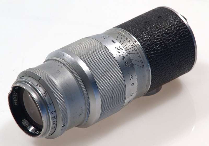 LEICA 135mm f4 HEKTOR LENS M39 SCREW LSM USED f=13.5cm