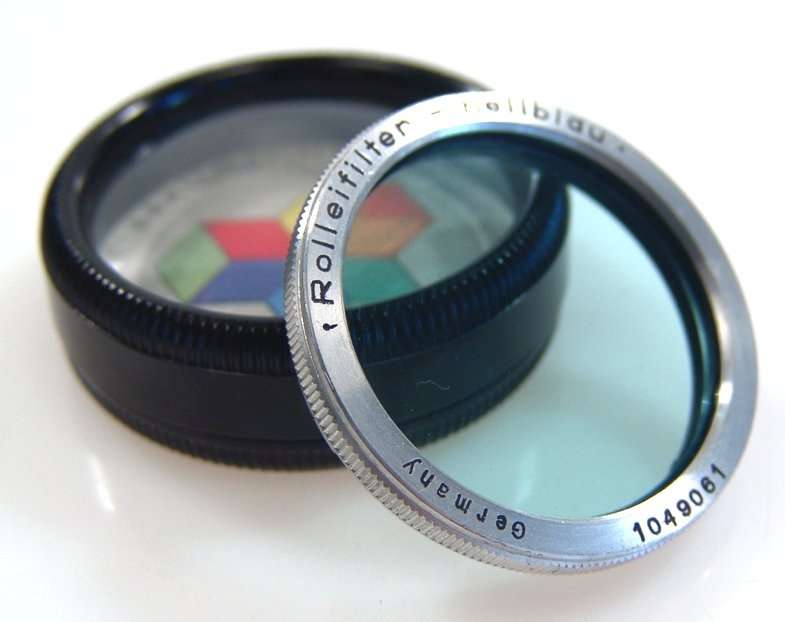 ROLLEIFLEX CAMERA BLUE FILTER HELLBLAU ROLLEIFILTER NR