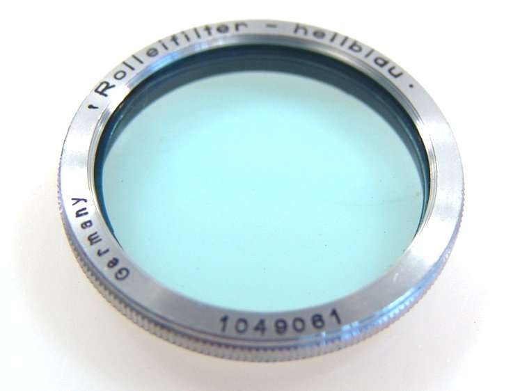 ROLLEIFLEX CAMERA BLUE FILTER HELLBLAU ROLLEIFILTER NR
